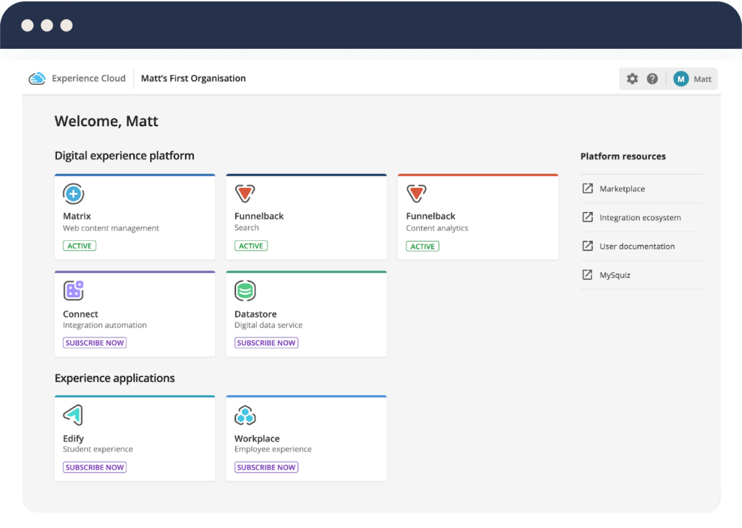 DXP Dashboard