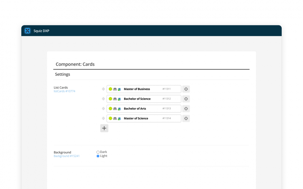 Reusable components