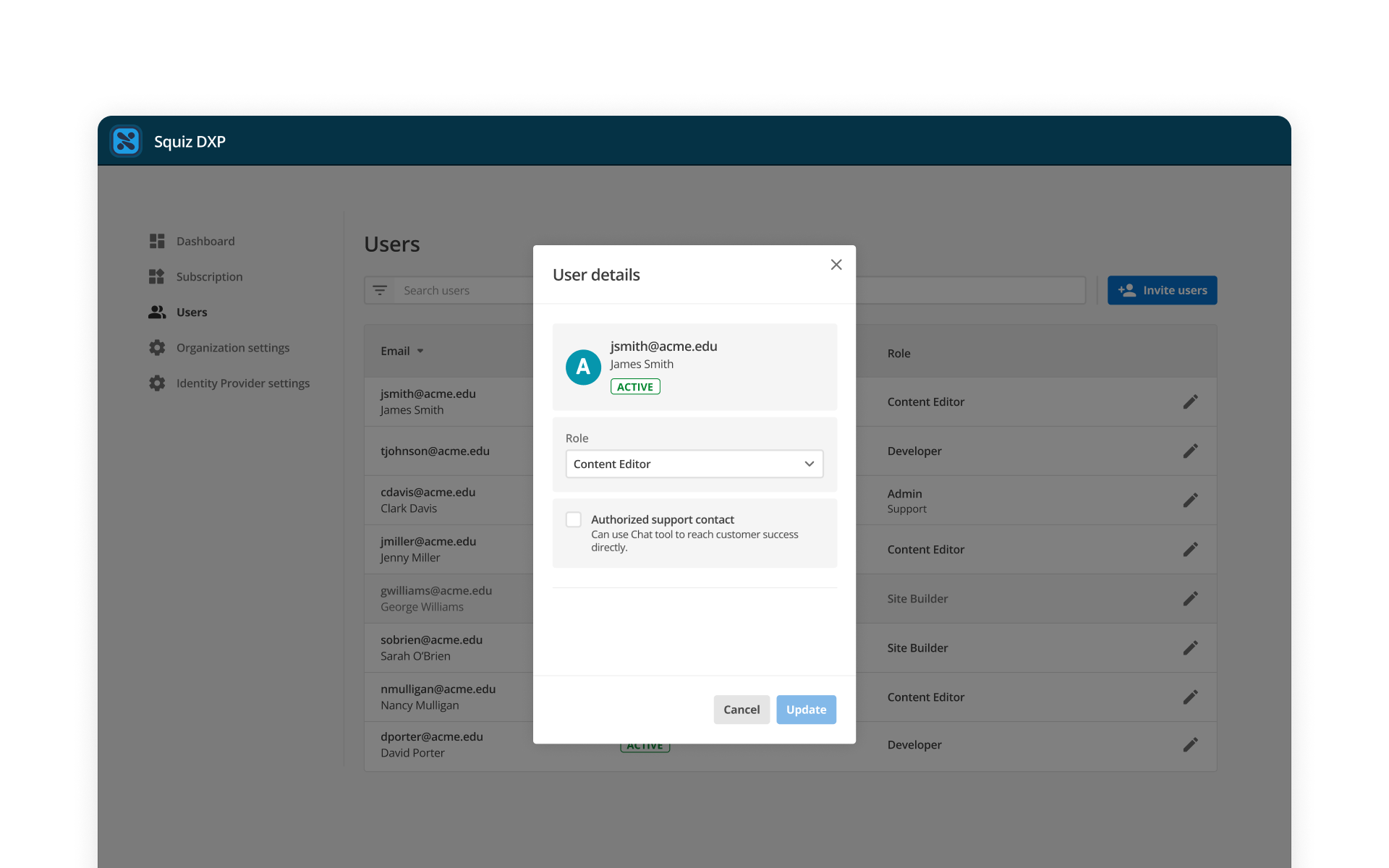 Control user roles and permissions at scale