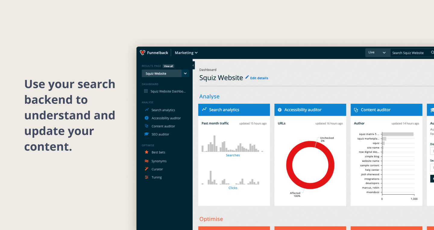 Funnelback search backend