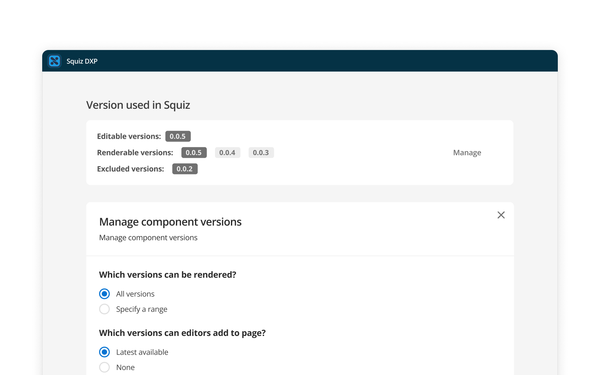 Versioning