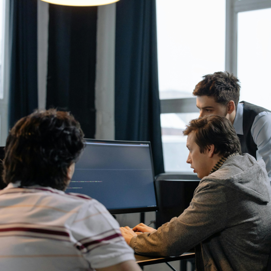 Image of developers working at a desk