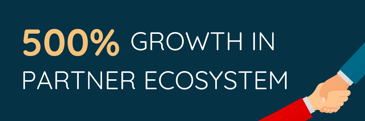 500% growth in partner ecosystem