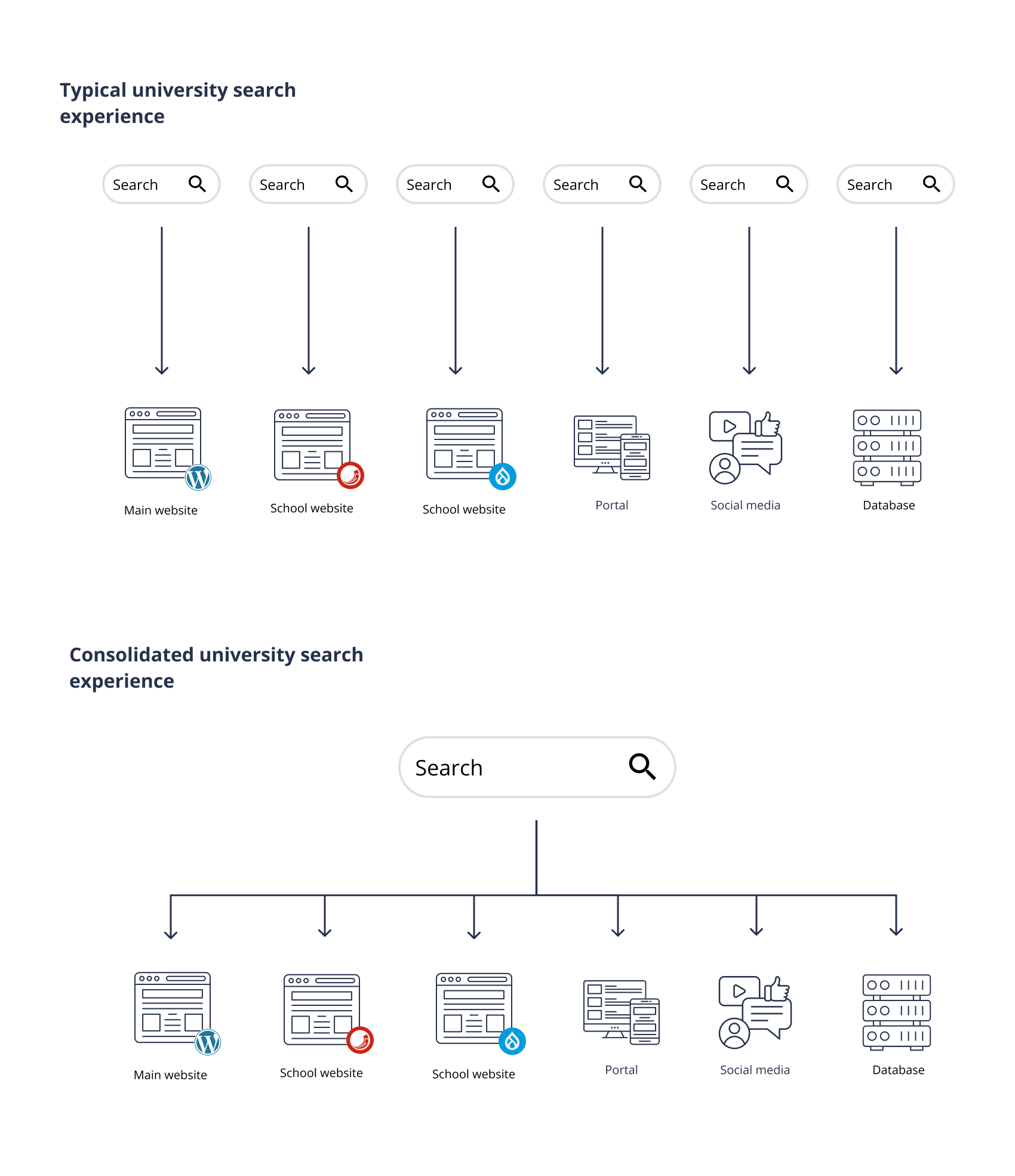 University site search experience