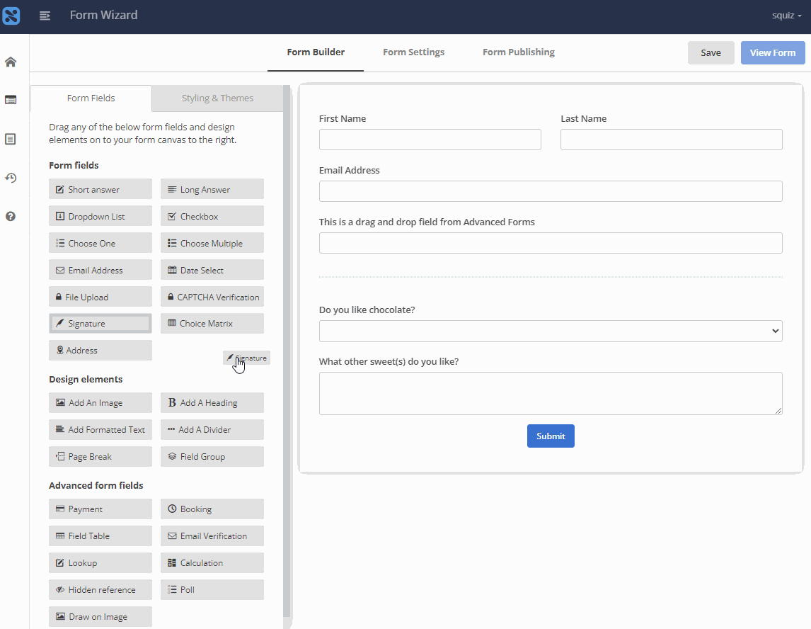 Advanced Forms Digital Signature