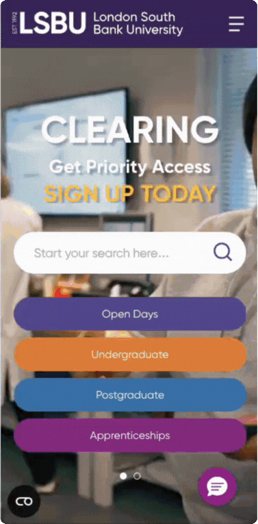 Squiz Client LSBU Site