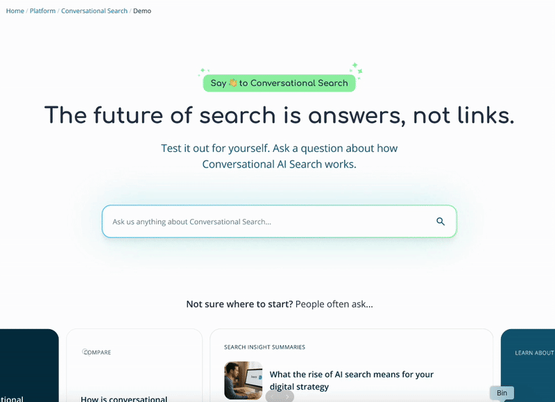Squiz conversational search image