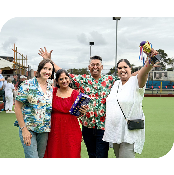 Image of Squiz team members at a party