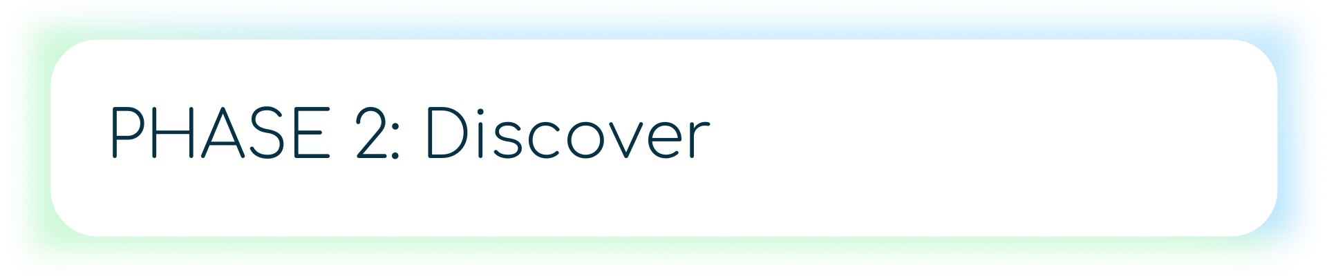 Image showing Phase 2 of a process labeled “Discover,” with a magnifying glass icon on a yellow background.