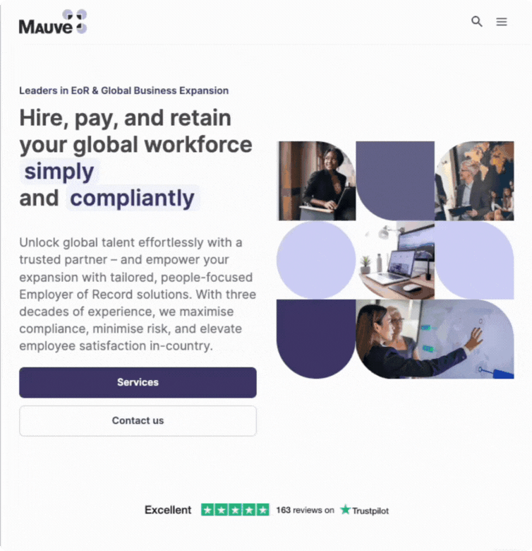 Squiz Client Mauve Group's Site