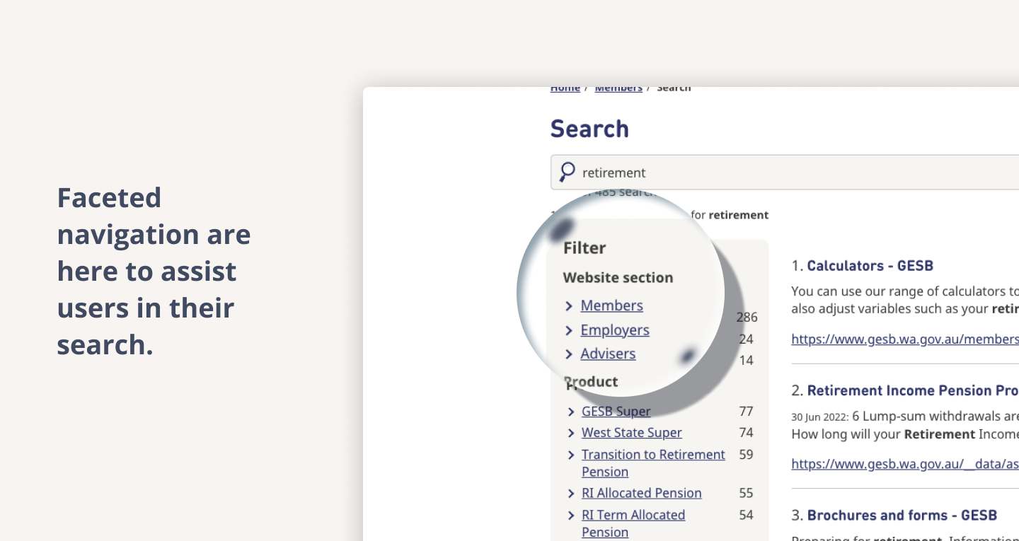 Faceted navigation