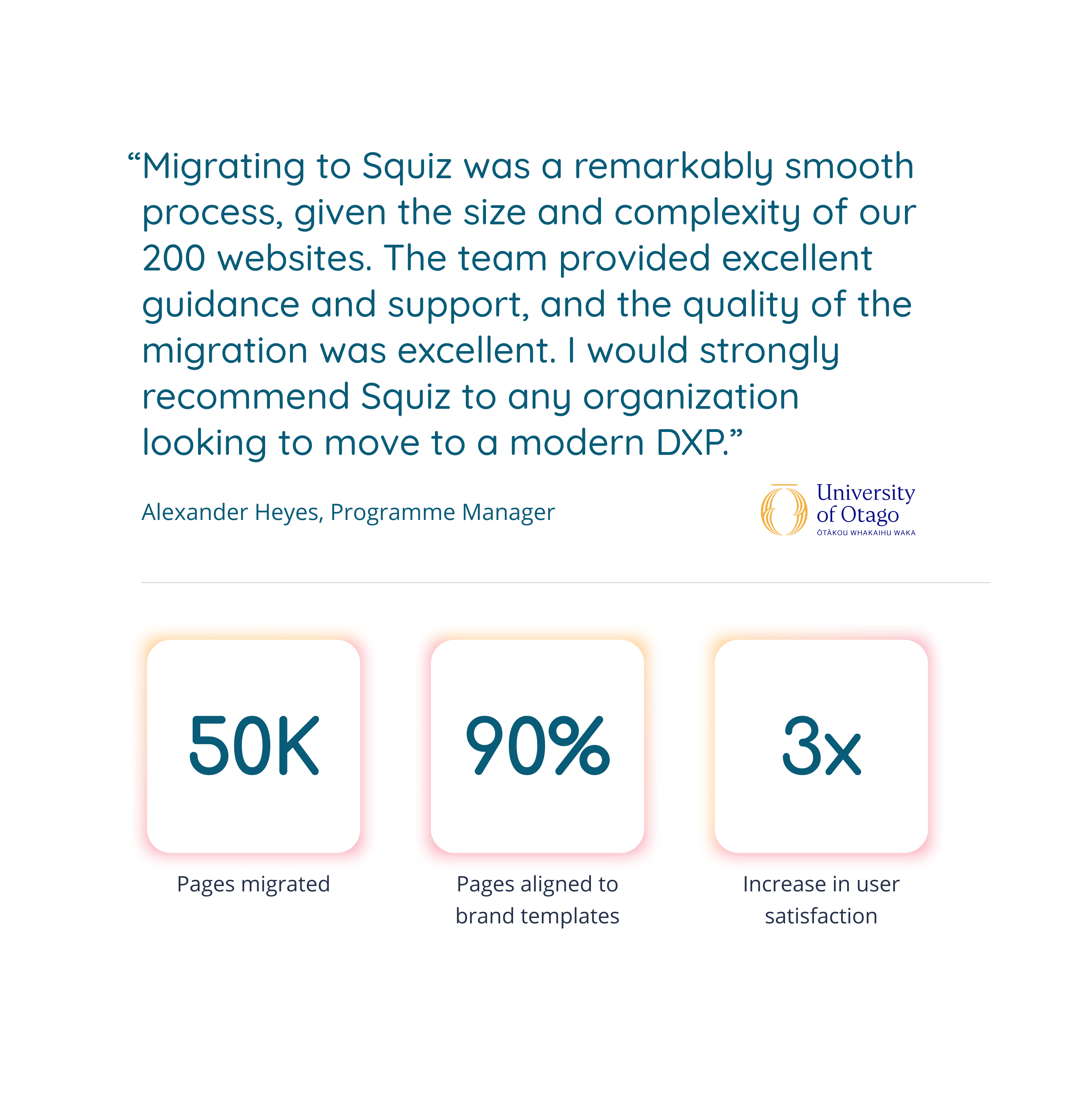 Customer testimonial: 