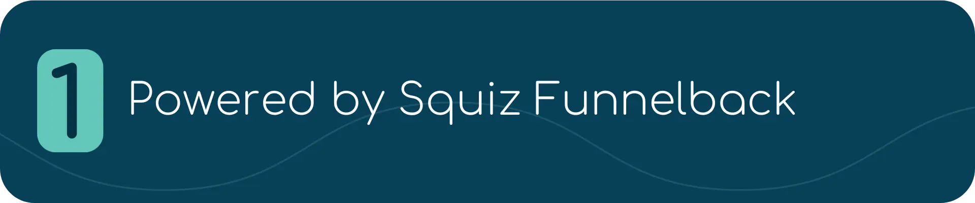 Dark blue banner with a green box containing the number 1, followed by the text: “Powered by Squiz Funnelback.”