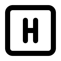 Icon showing a hospital