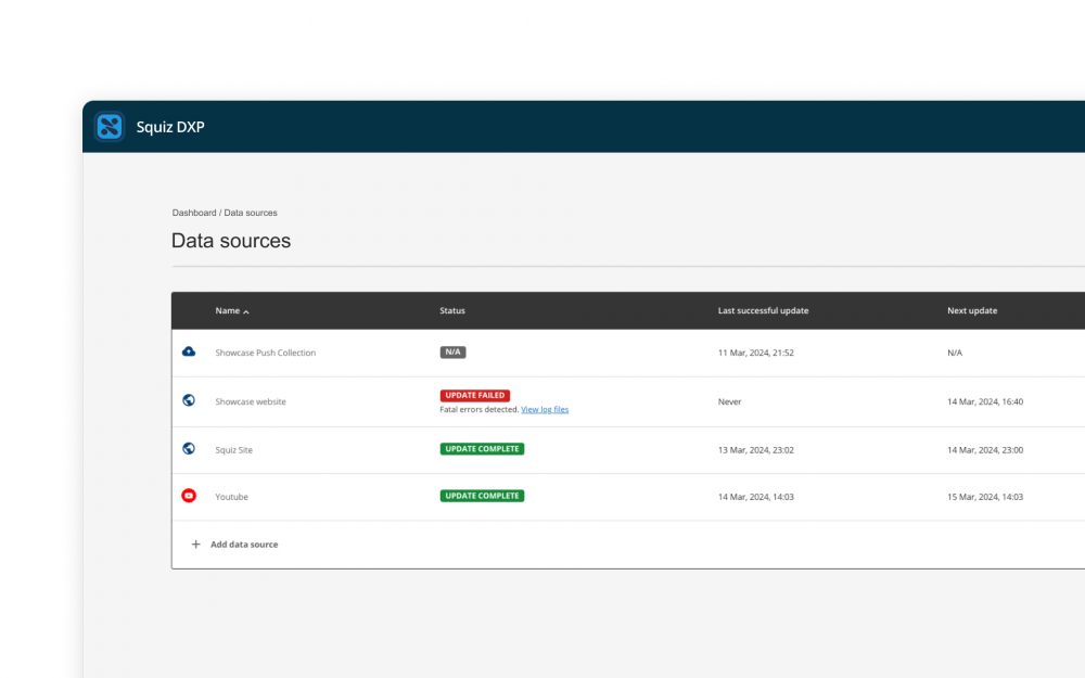 Multi-source indexing