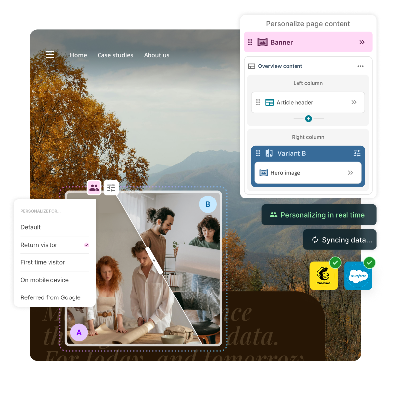Image showing Squiz  Personalization tools