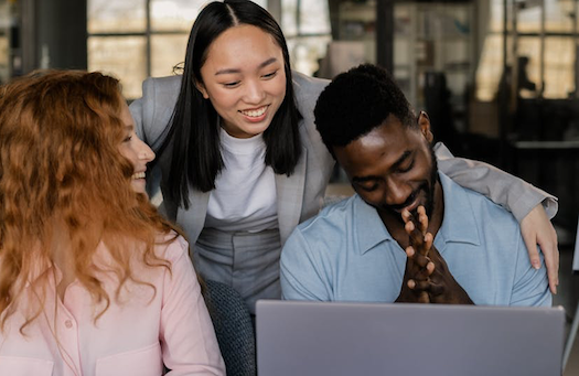 students finishing assignment