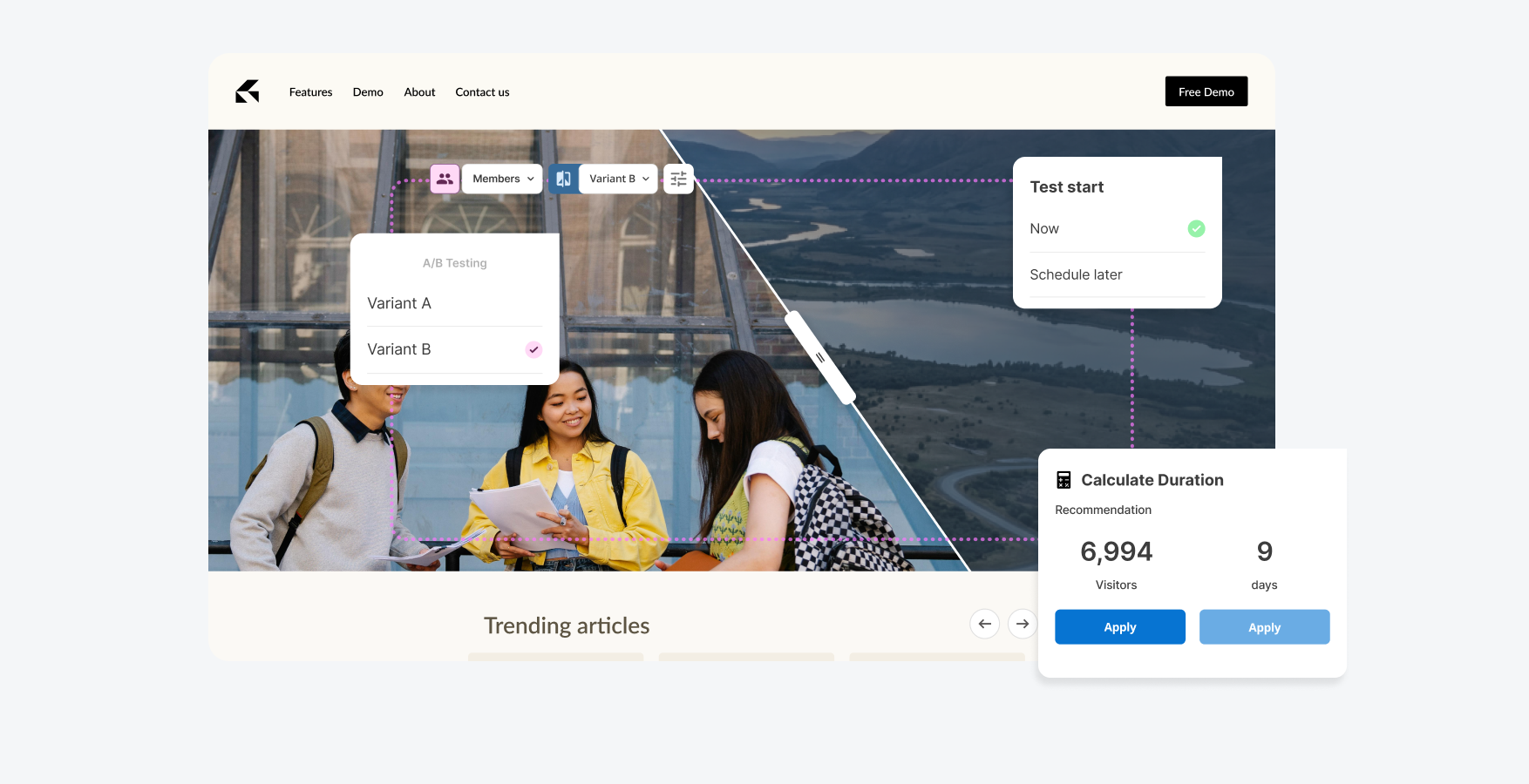 Example Squiz interface page configuration