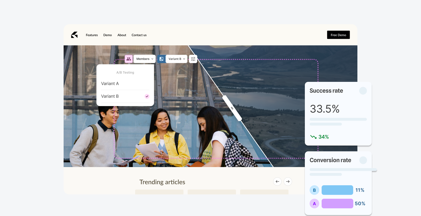 Example Squiz interface analyse content intelligence results