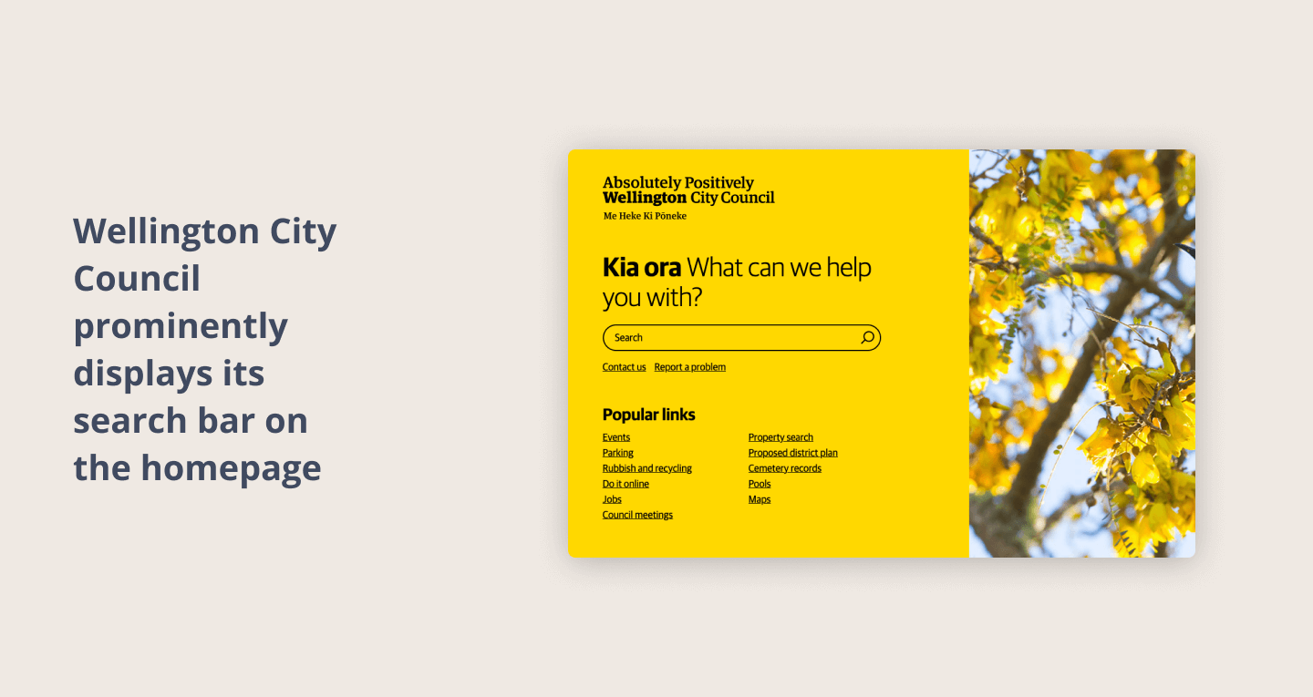 Wellington City Council homepage